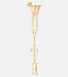 Off-White Crystal-embellished logo earrings