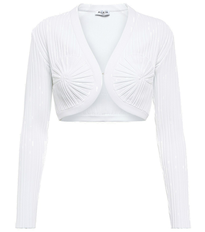 Photo: Alaïa Compact-knit cropped cardigan