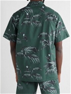 DESMOND & DEMPSEY - Cuban Camp-Collar Printed Cotton Pyjama Shirt - Green
