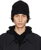 MM6 Maison Margiela Black Distressed Beanie