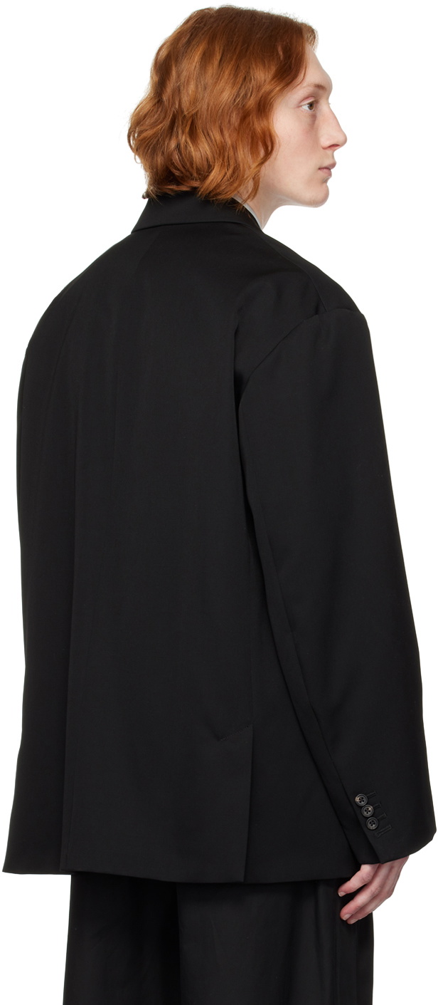 stein Black Double-Breasted Blazer