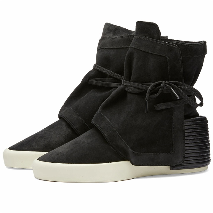 Photo: Fear Of God Men's 8th Moc High Suede Sneakers in Black