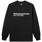 Neighborhood Men's Long Sleeve Id T-Shirt in Black/White