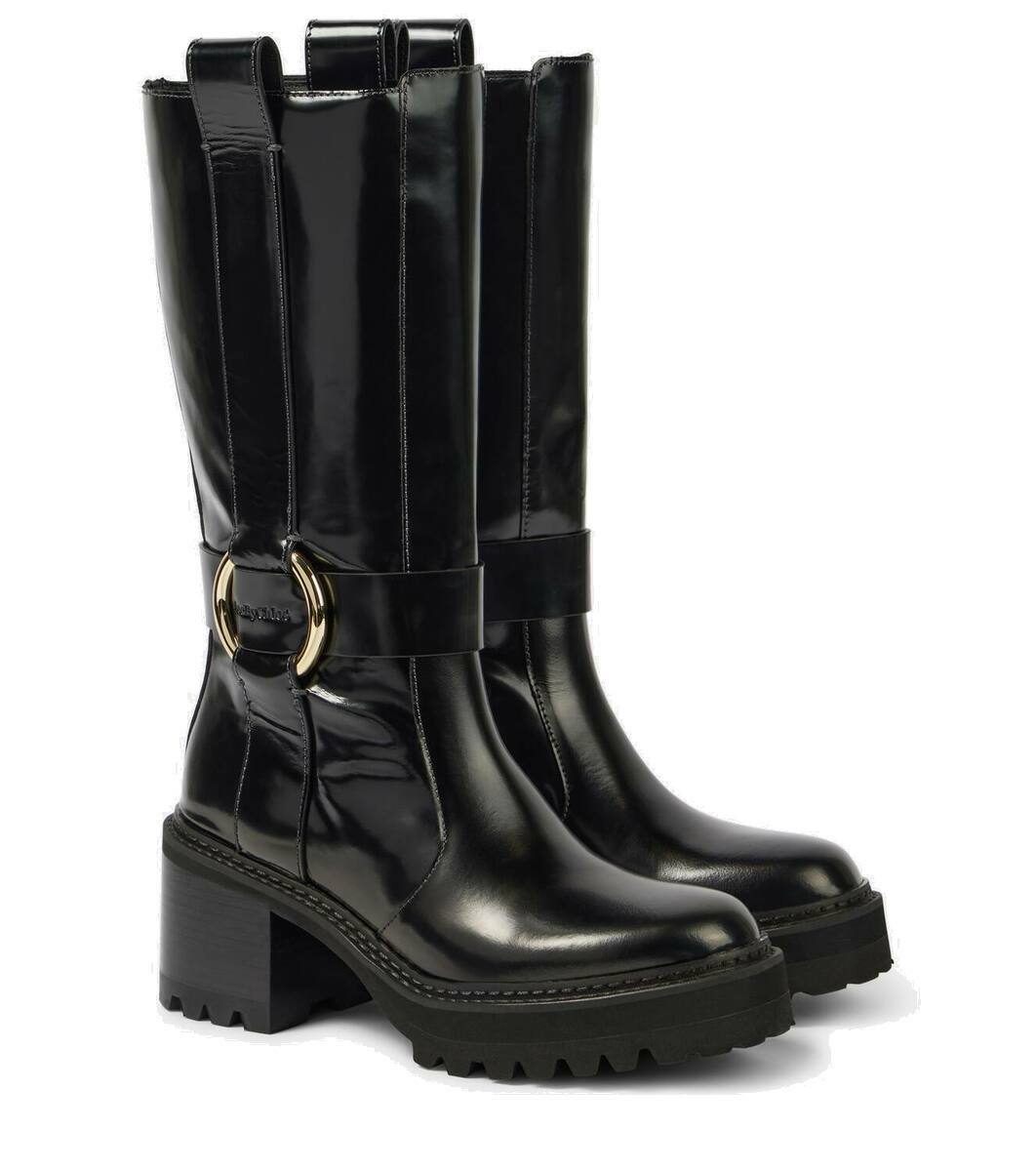 See By Chloé New Ring 80 leather ankle boots See by Chloe