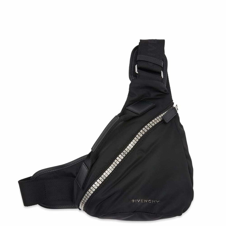 Photo: Givenchy Men's G-Zip Triangle Cross Body Bag in Black