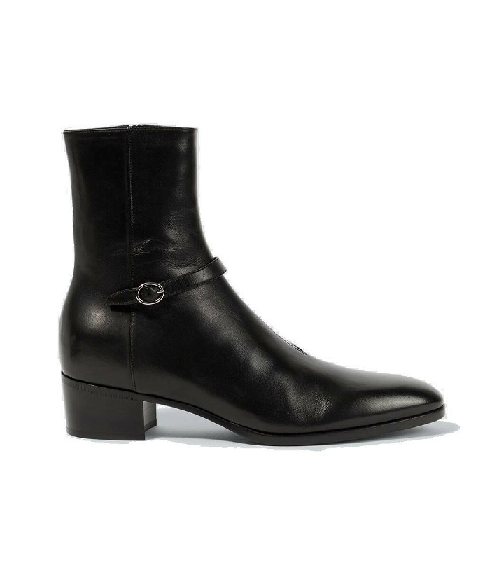 Photo: Saint Laurent Vlad 45 leather ankle boots