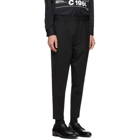 Dsquared2 Black Wool Tropical Techno Trousers