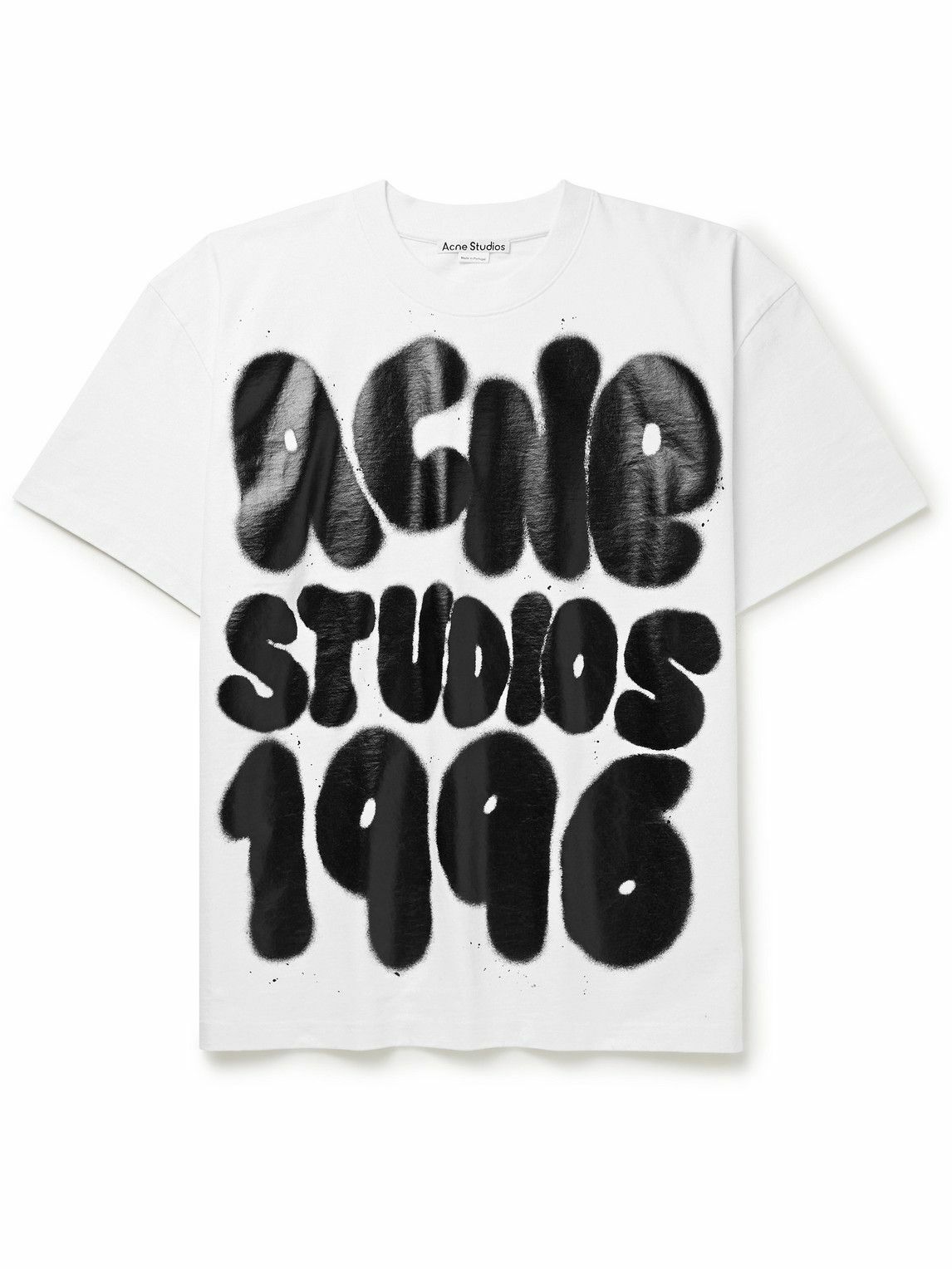 Acne Studios - Oversized Logo-Print Cotton-Jersey T-Shirt - White