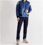 DUNHILL - Slim-Fit Reversible Printed Shell and Cotton Bomber Jacket - Blue