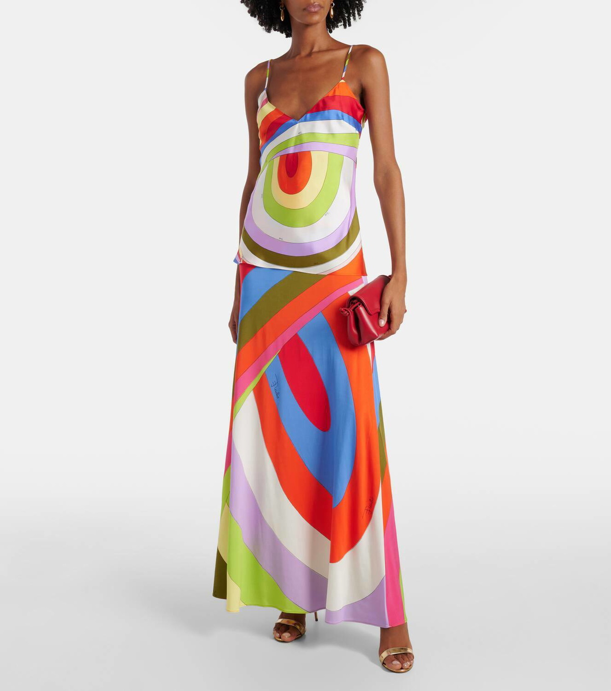 Pucci Iride jersey satin maxi skirt