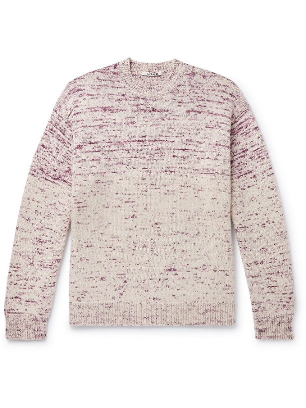 Photo: AURALEE - Resist-Dyed Cotton Sweater - Purple - 3