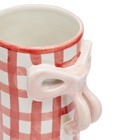 Damson Madder Women's Gingham Bow Vase in Red Gingham 