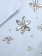 SELF-PORTRAIT Embellished Cotton Mini Dress