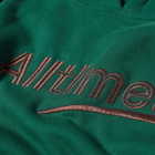 Alltimers Men's Estate Embroidered Hoody in Dark Green/Bronze