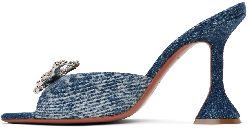 amina muaddi shoes blue
