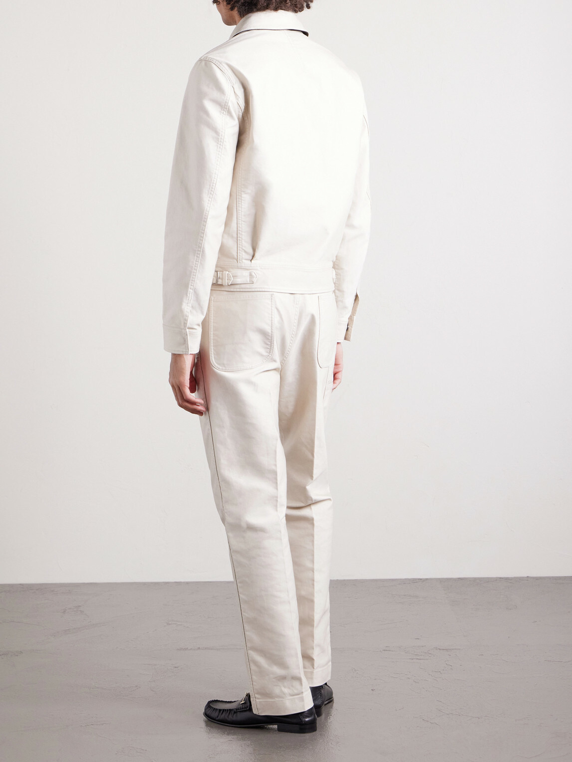 TOM FORD - Slim-Fit Cotton-Satin Blouson Jacket - Neutrals