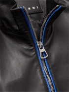 Marni - Panelled Striped Leather Jacket - Black