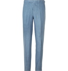 Richard James - Striped Linen Suit Trousers - Blue