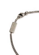 Saint Laurent Cassandre Embellished Chain Bracelet Silver