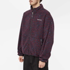 thisisneverthat Men's INTL. Fleece Jacket in Leopard Burgundy