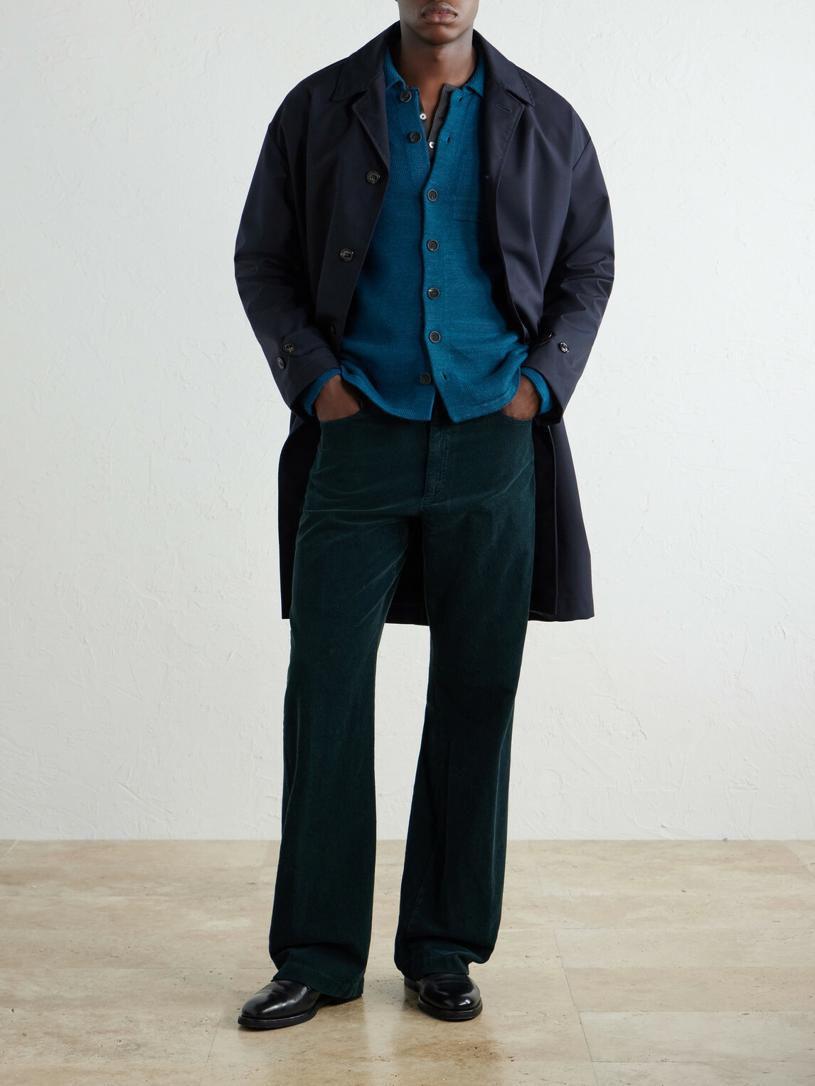 Inis Meáin - Merino Wool and Linen-Blend Cardigan - Blue