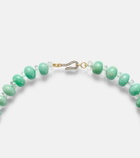 Ileana Makri Beaded necklace with chrysoprases, topaz, and diamonds