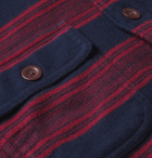 Faherty - Yukon Striped Brushed Organic Cotton-Flannel Shirt - Blue