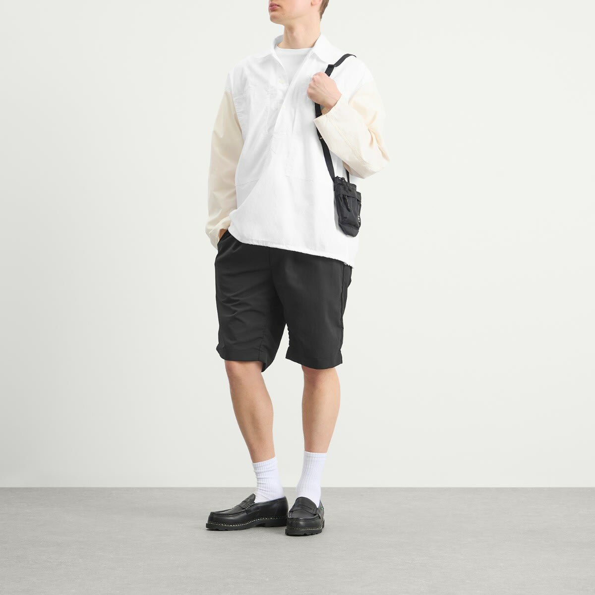 Nanamica Men's Pullover Shirt Jacket in Off White