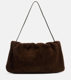 The Row Bourse Medium suede shoulder bag