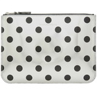 Comme des Garçons SA5100GA Polka Dot Wallet in Silver