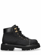 MOSCHINO - 45mm Logo Jacquard Hiking Boots