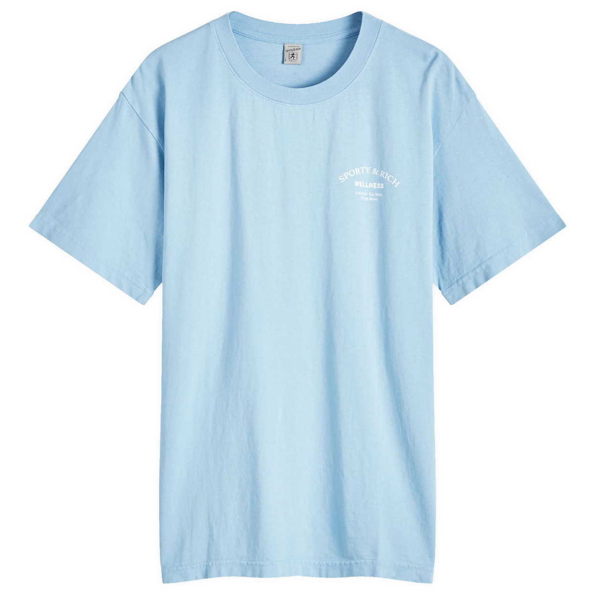 Sporty & Rich Wellness Studio T-Shirt in Sky Blue/White