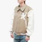 Represent Men's Storms In Heaven Varsity Jacket in Mushroom