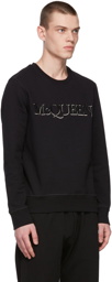 Alexander McQueen Black Logo Embroidered Sweatshirt