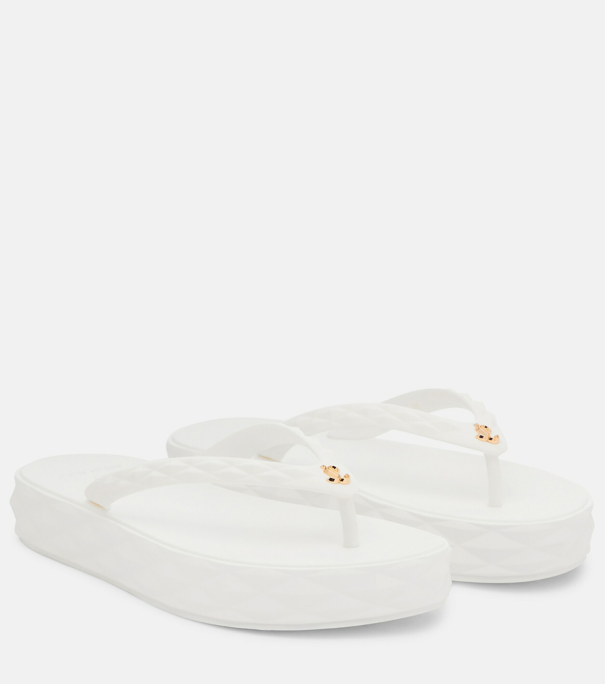 Jimmy Choo - Diamond logo platform thong sandals Jimmy Choo