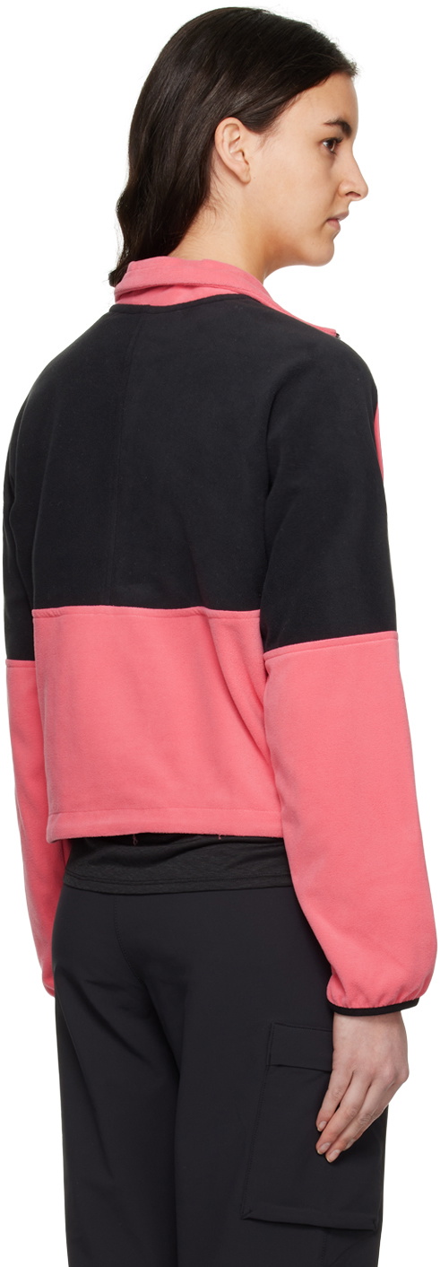 The North Face Pink & Black Half-Zip Sweater