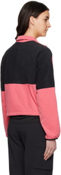 The North Face Pink & Black Half-Zip Sweater