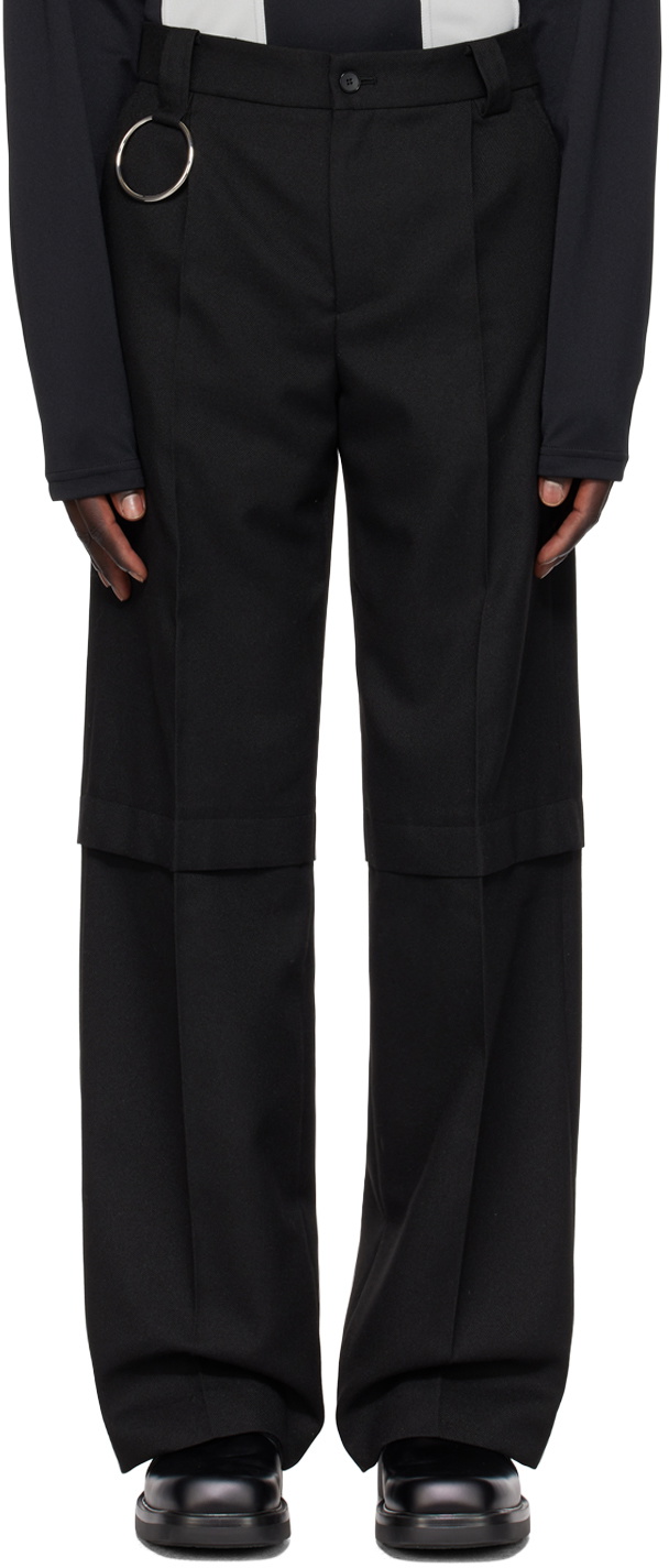 Layered Trousers in Black