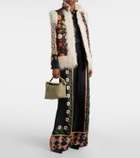 La DoubleJ Folk floral faux fur-trimmed vest