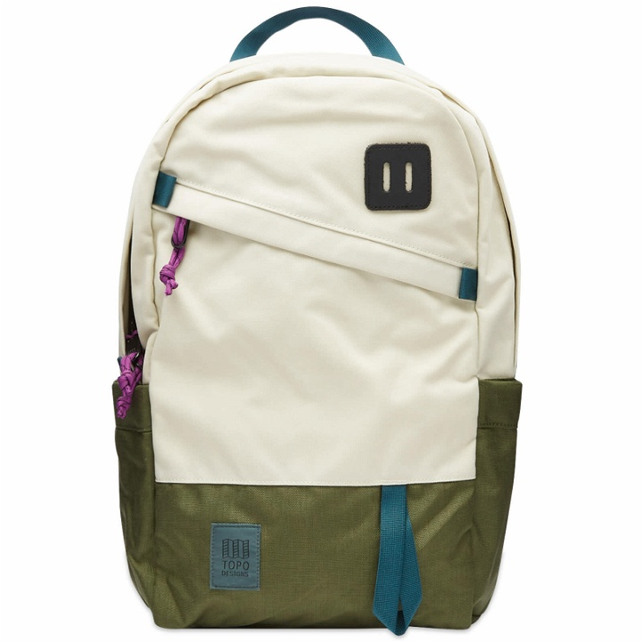 Photo: Topo Designs Daypack Classic Backpack in Bone White/Olive