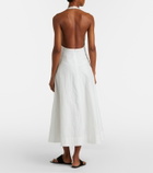 Róhe Halterneck cotton-blend poplin midi dress