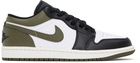 Nike Jordan Khaki & Black Air Jordan 1 Low Sneakers