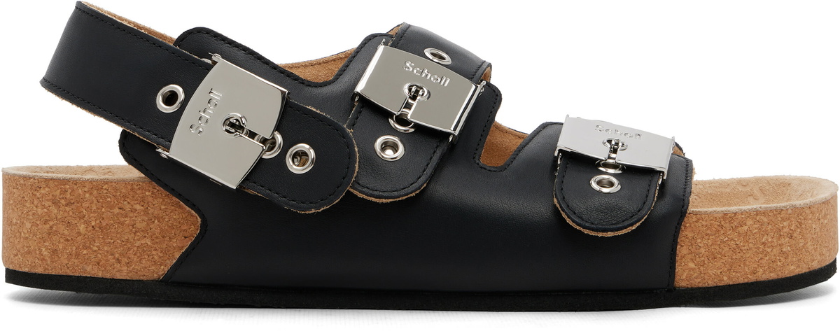 Balenciaga Black Tourist Sandals Balenciaga