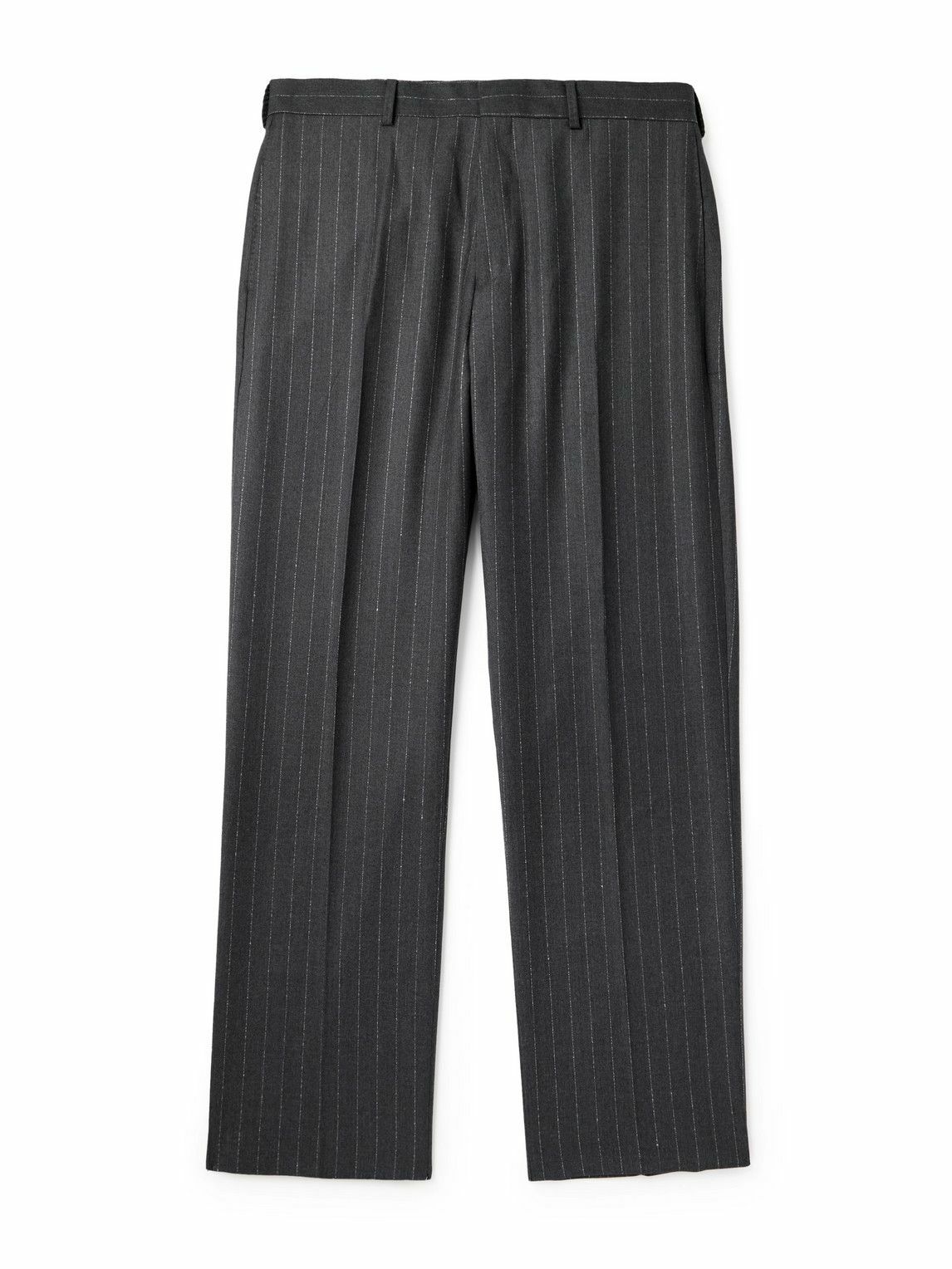 Paul Smith - Straight-Leg Pinstriped Wool Trousers - Gray