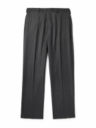 Paul Smith - Straight-Leg Pinstriped Wool Trousers - Gray