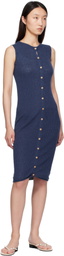 Baserange Blue Drip Midi Dress