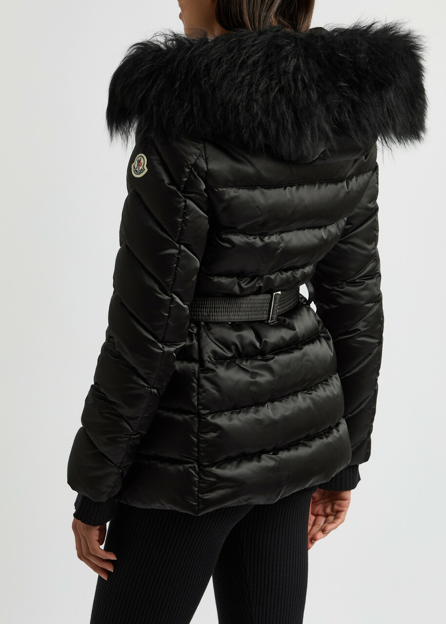 Moncler Cupidone Hooded Belted Shell Jacket Black Moncler