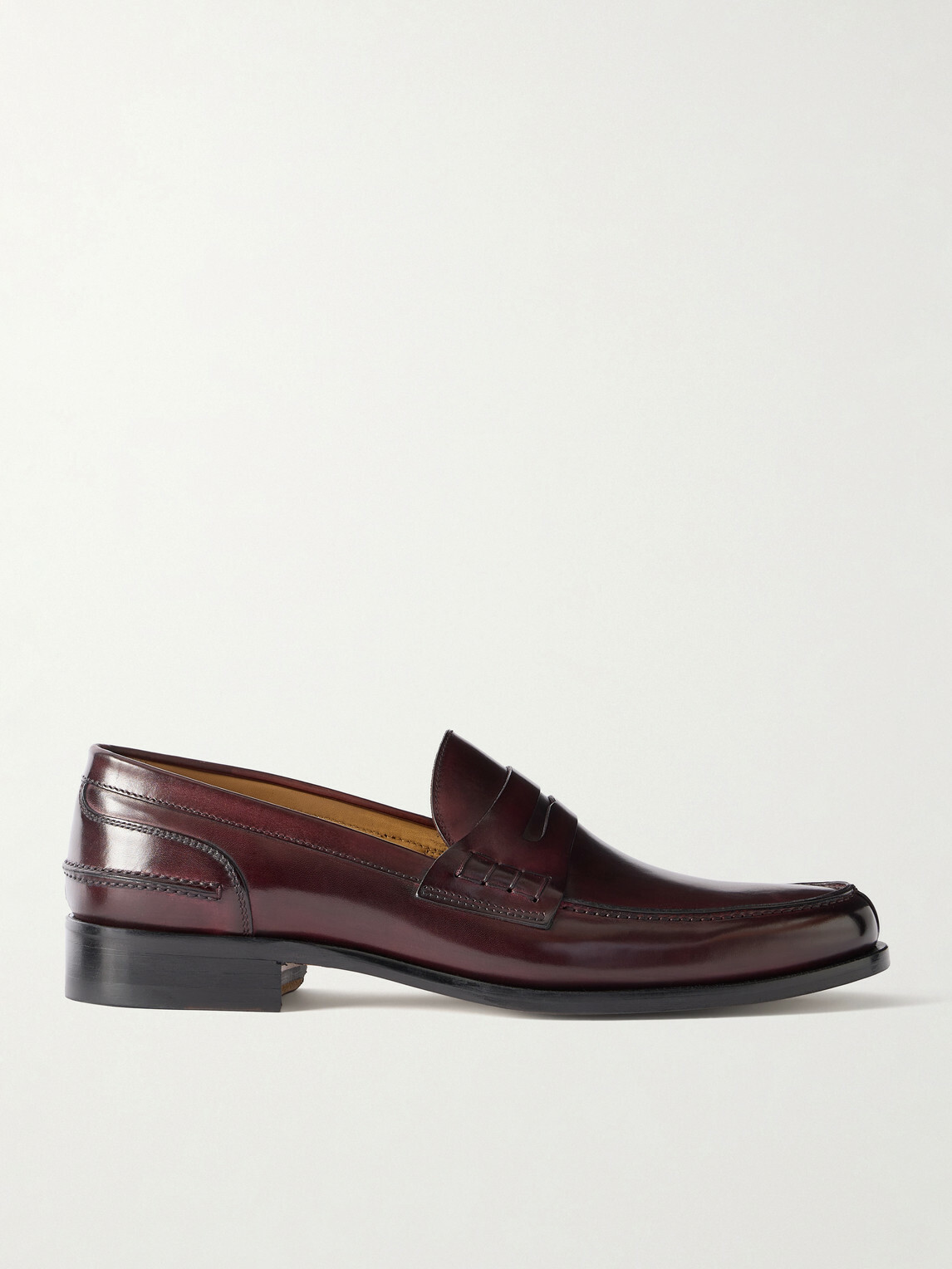 Mr P. - Split-Toe Leather Penny Loafers - Burgundy