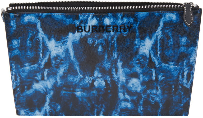 Burberry Black Leather Edin Zip Pouch Burberry