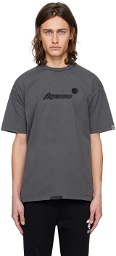 AAPE by A Bathing Ape Gray Embroidered T-Shirt